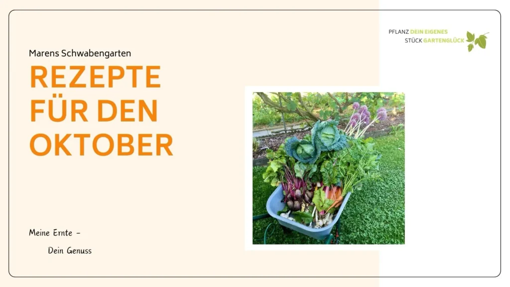 Deckblatt Kochbuch Gartenrundgang Oktober Gemüse Selbstversorgung